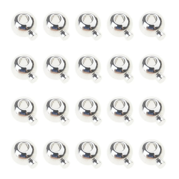 UNTERING Positioning clip Pack of 20 Positioning Clasp Stainless Steel Stopper Spacer Bead Long Lasting for Jewelry Making