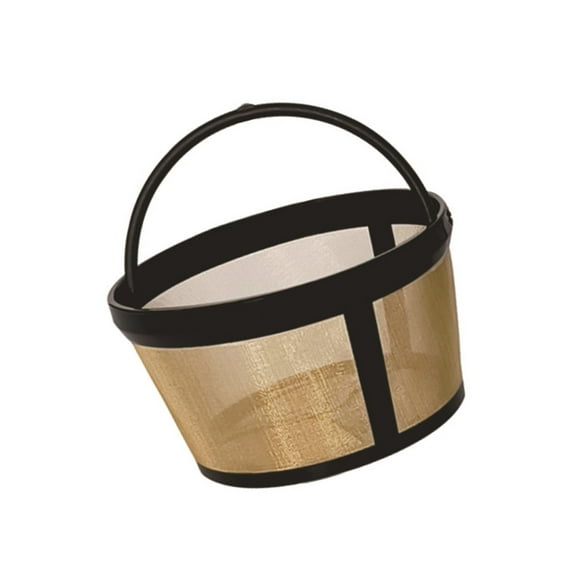 UNTERING Practical Golden Tone Coffee Filter Sturdy Coffee Filter Coffee Strainer for 4/6/8/12 Cup Basket Styles Coffee Maker