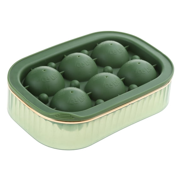 UNTERING Round Ice Cube Tray with Lid Easy-Release Ice-Ball Box Sphere Ice for Cocktail Whiskey Hockey Mold Kitchen Tool