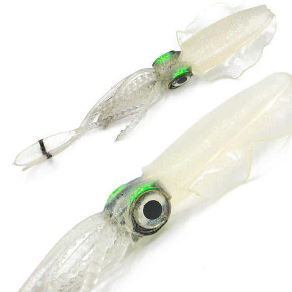 UNTERING Sea Fishing Squid with Ear Thin Fin Soft Baits Fish-shaped Fake Lure
