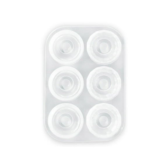 UNTERING Silicone Big Hole Beads Pendant Mould 6-Cavity Epoxy Sphere Charm Moulds for Resin Casting Necklace Jewelry Making