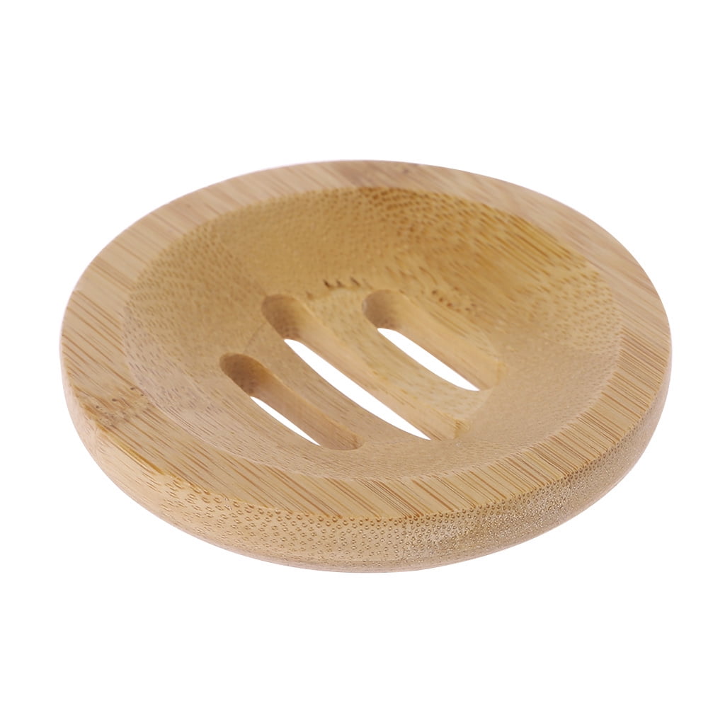 UNTERING Soap Rack Natural Wooden Soap Tray Holder Round Shape ...