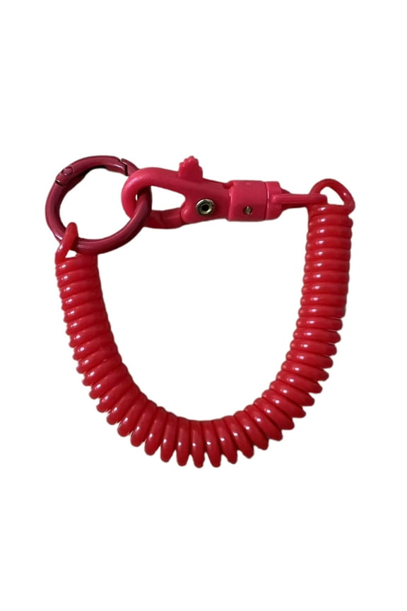 Stretchy Spirals Keyring, Retractable Keychain Coil Spring Keychain Alloy Key Holder Colors Key Chain for Backpack