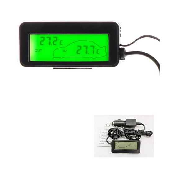 UNTERING Thermometer Car Indoor LCD Temperature Gauge Digital DisplayThermometer Enhances Your Automobile Car Interior Work with Cord Vehicle