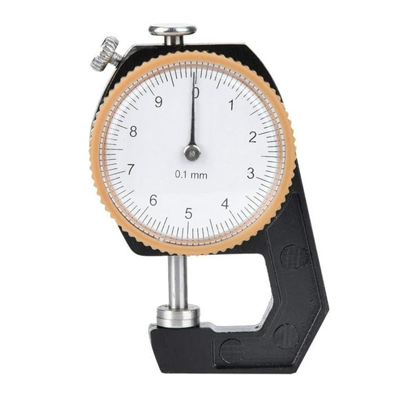 UNTERING Thickness Gauge Upgraded 0~10mm Thickness Gauge, Flat for Head Thickness Tester Dial for Leather Cloth Measuring Accuracy 0.1mm Stainles