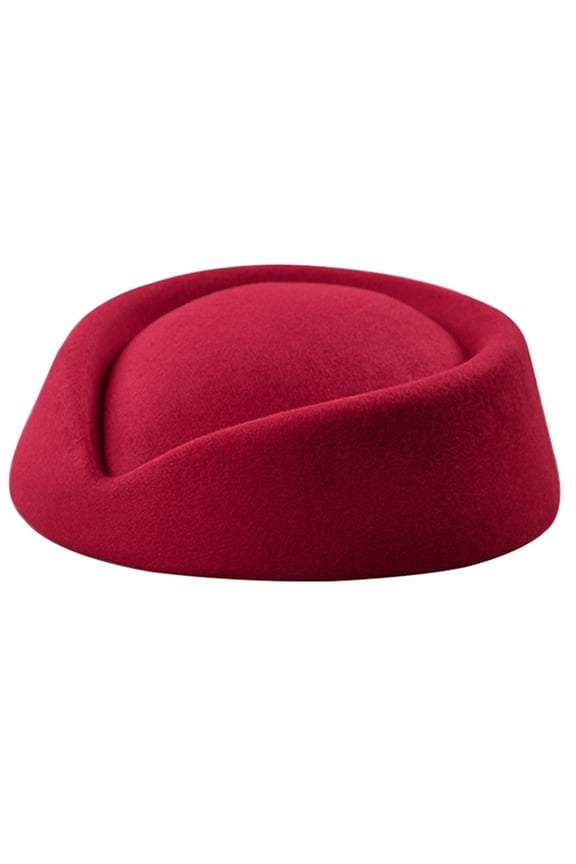 Top Hat Solid Color Female Flight Attendant Hat Sweet Business Uniform Live Show Women Caps Hats Air Cosplay