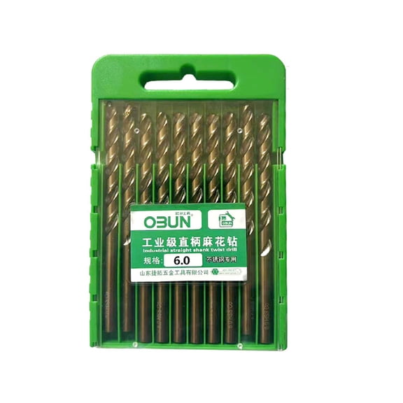 UNTERING Twist Drill Professional M35 Twists Drill Bit Set 3-14mm Diameter Cobalt Speed Steel for Stainless Steel and Metal Drilling
