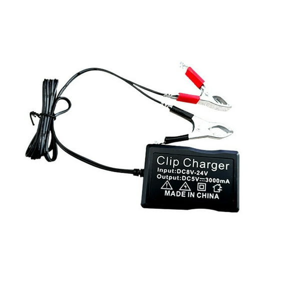 UNTERING Upgrade Converter with Battery-Clip USB Power Adapter Regulator 3 Ports Automatically Identify Shunt