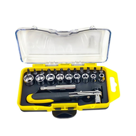 UNTERING Wrench Multi-Bit Ratcheting Screwdriver Set Magnetic Sockets Screwdriver Repair Tool for Furniture Car Electronics