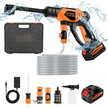 UNTIMATY 1000PSI Cordless Pressure Washer,Portable Power Washer with Rechargeable 3.0Ah Battery 6-in-1 Adjustable Nozzle, Handheld High-Pressure Car Washer Gun with Tool Case for Cars