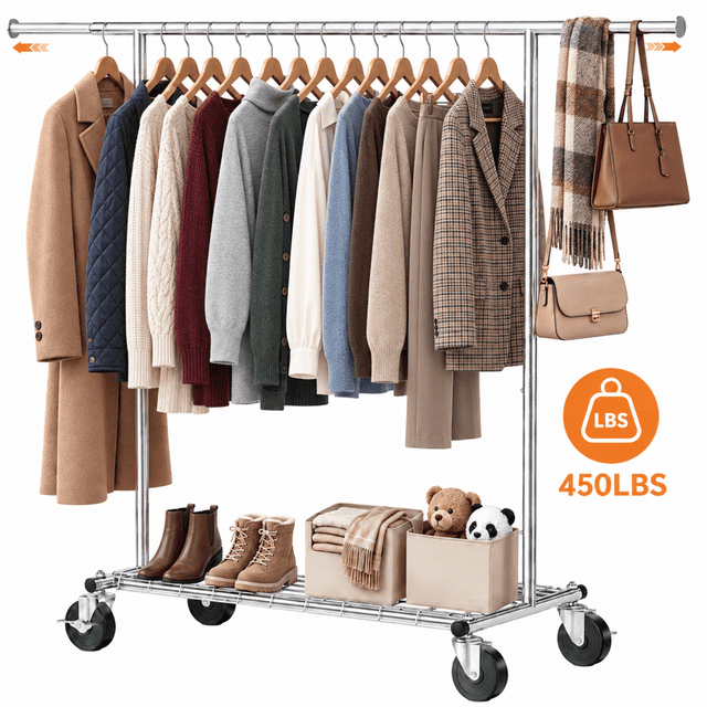 UNTIMATY 450 lbs Heavy Duty Clothes Rack, 43-64