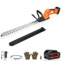 Hedge Trimmer Cordless, UNTIMATY 21V Electric Hedge Trimmer with 3.0Ah Battery and Charger for Bush Shrub Cutting, Trimming, Orange