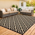 thumbnail image 1 of UNTIMATY 8'×10' Outdoor Rug Waterproof Patio Carpet Outdoor Area Rug Large Plastic Straw Mat for RV Camping Porch Deck Balcony, Black and Beige, 1 of 9