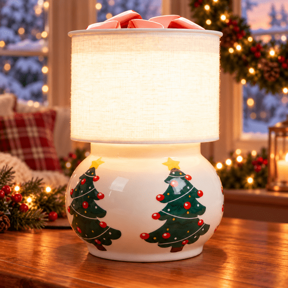 UNTIMATY Christmas Wax Melt Warmer, Electric Ceramic Wax Warmer with Christmas Tree Design,Oil Burner Wax Melt Night Light for Gift, Home, Spa, Office