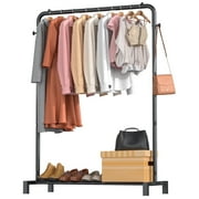 UNTIMATY Clothes Rack Heavy Duty Clothing Garment Rack with Hanging Rod Bedroom