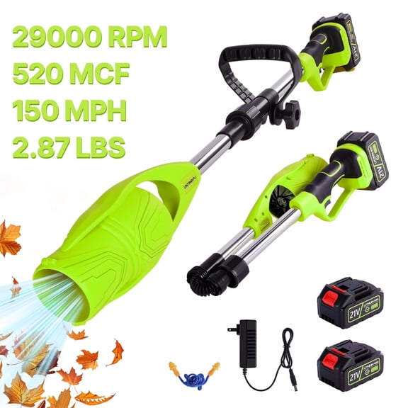 UNTIMATY Cordless Leaf Blower with Battery and Charger 23V Small Handheld Leaf Blower for Yard Lawn Care, Green
