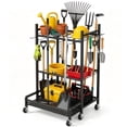 thumbnail image 1 of UNTIMATY Garden Tool Organizer with Wheels Garage Tool Rack with Hooks and Shelves Rolling Yard Tool Storage for Garage Shed Workshop, 1 of 10