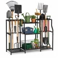 thumbnail image 1 of UNTIMATY Large Garden Tool Organizer with Shelves and Basket Heavy Duty Garden Tool Rack for Garage Shed and Yard Tool Storage, 1 of 10