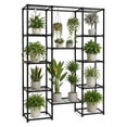 thumbnail image 1 of ZRSDIXK 39" x 12" x 62" 7-Tier Black Metal Indoor Outdoor Garden Plant Stand for Potted Plants with Hanging Space, 1 of 11