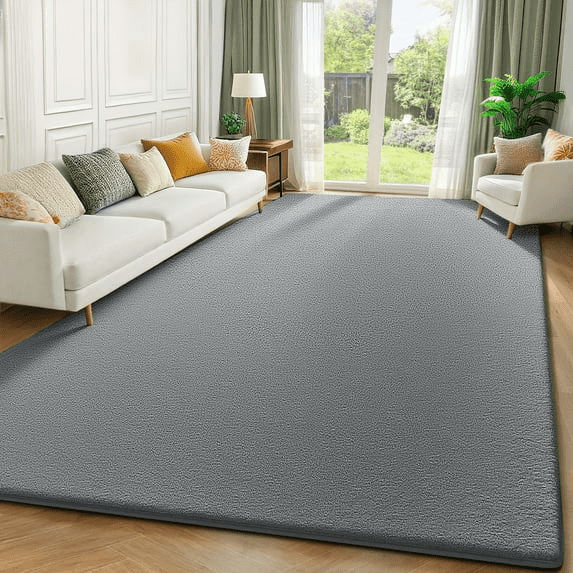 UNTIMATY Soft Low Pile Area Rug, 5' x 8' Modern Area Rugs for Living Room Bedroom Carpet, Gray