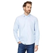 UNTUCKit Men's Wrinkle-Free Burke Shirt, Light Blue Size Large