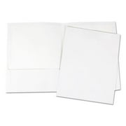 UNV LTR Two-Pocket Portfolios, White - Pack of 25