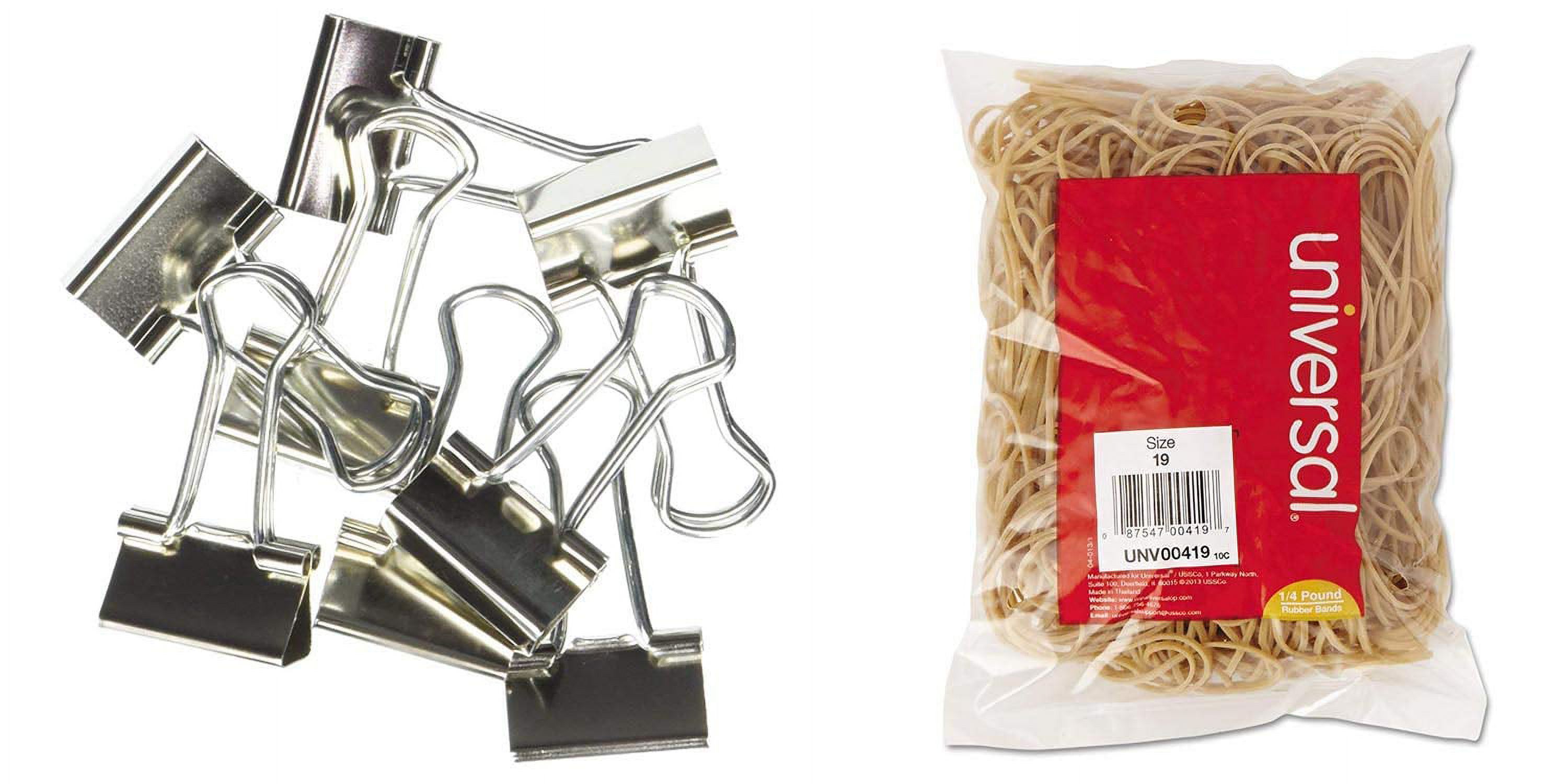 UNV11240 Universal Small Binder Clips with Universal 00419 19Size