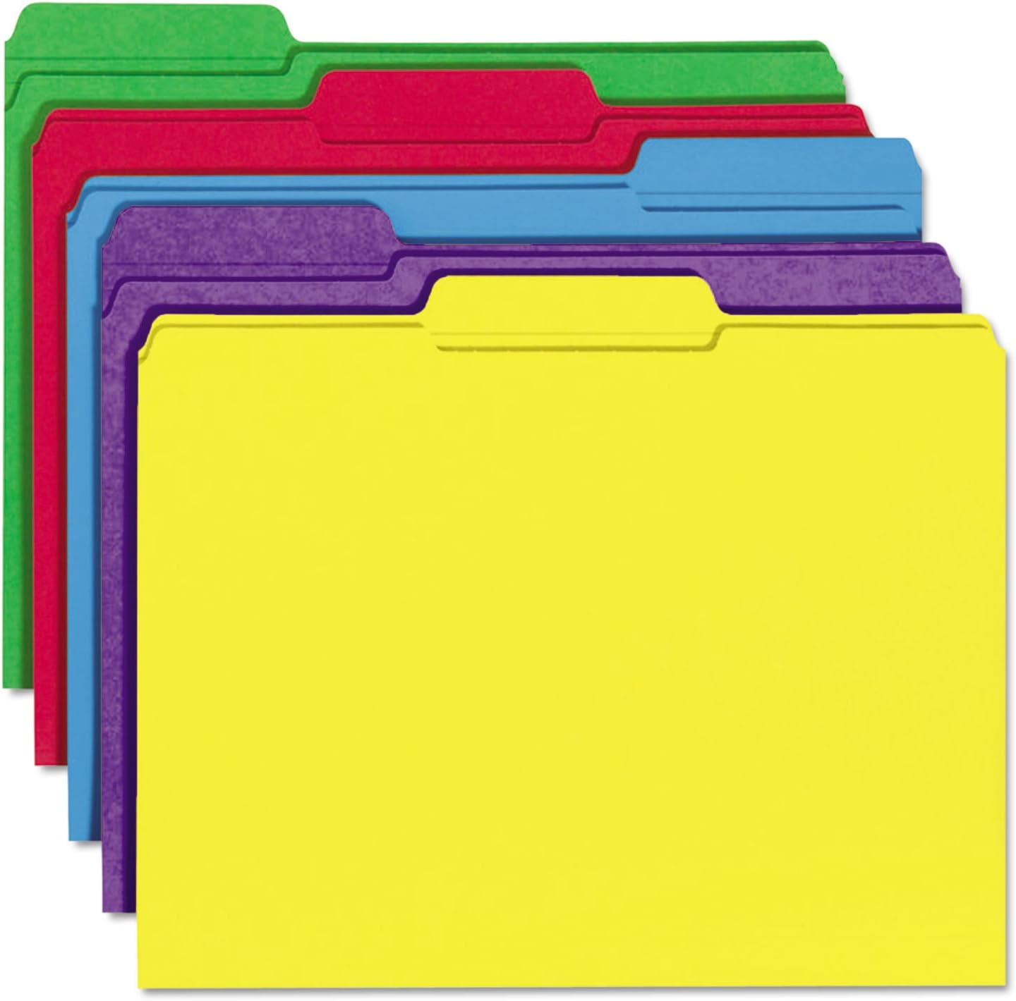 UNV16166 Letter Size Reinforced TopTab File Folders Assorted Colors