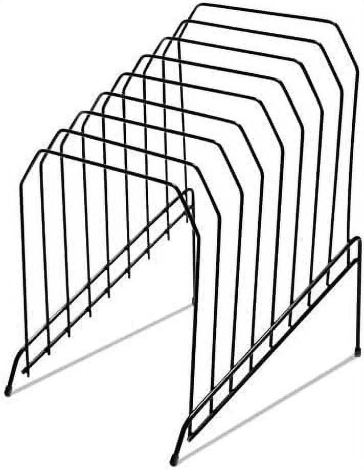 Black Wire Tiered File Sorter with 8 Sections