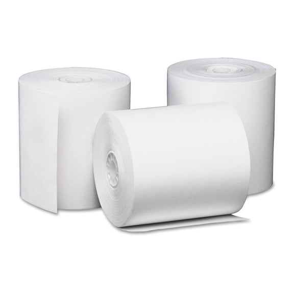 UNV35763 Thermal Paper Rolls, 3 1/8 x 230ft - 50 Rolls - Single Ply White Thermal Receipt Paper - POS Paper for POS Systems, Printers, and Cash Registers