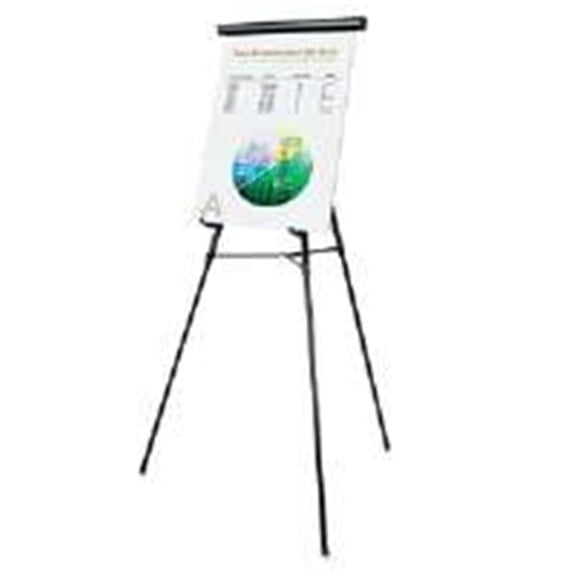 UNV43150 3-Leg Telescoping Easel With Pad Retainer- Black