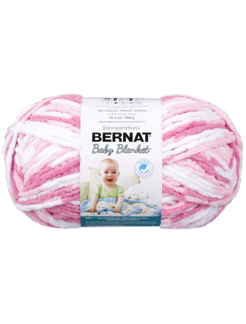 UNbranded Bernat Baby Blanket Big Ball YarnPink Dreams
