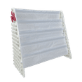 thumbnail image 1 of UNiPLAY Kids Plastic Bookcase Display Storage Rack, 4 Tier Bookshelf with Stacking Block Play Side Panels, (White/White), 1 of 5