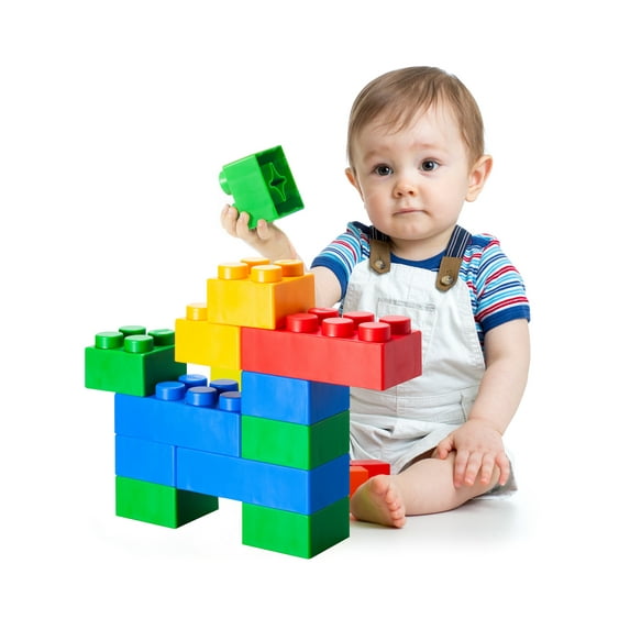 UNiPLAY Plump Soft Building Blocks — Jumbo Multicolor Stacking Blocks for Cognitive Development and Educational Games for Ages 3 Months and up (36-Piece Set)