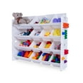 thumbnail image 1 of UNiPLAY Toy Organizer With 16 Removable Storage Bins, Multi-Bin Organizer for Books, Building Blocks, School Materials, Toys with Baseplate Board Frame (White), 1 of 7