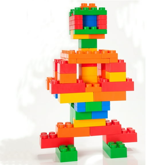 UNiPLAY UNiBOX Soft Building Blocks — Cognitive Development, Sensory, Toy Learning Stackable Blocks for Ages 3 Months and Up (126-Piece Set)