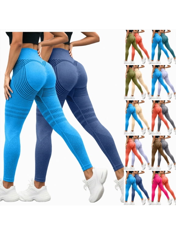 2 Pack Cellulite Leggings Womens High Waisted Lipedema Compression Legging Tummy Control Seamless Workout Yoga Pants (Light Purple,L)