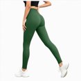 thumbnail image 1 of UOCUFY Anti Cellulite Compression 3D Leggings Women Butt Lifting Tummy Control with Resistance Bands Gym Yoga Pants (Green, L), 1 of 7