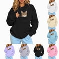 thumbnail image 1 of UOCUFY Cat Hoodie with Pouch Pet Carrier Hoodies Kangaroo Pocket Dog Sweatshirt Black,Size XXL, 1 of 6