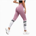 thumbnail image 1 of UOCUFY High Waisted Leggings for Women Tummy Control Butt Lifting Yoga Pants Workout Compression Tights (Pink, XL), 1 of 7