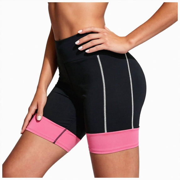 UOCUFY Women's 4D Padded Bike Shorts with Zipper Pockets Gel Road Cycling Biking Biker Shorts for Bicycle Riding (Pink, M)