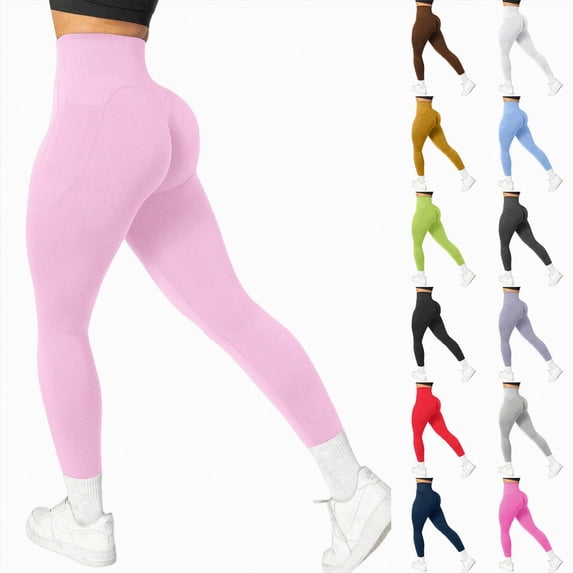 UOCUFY Women's Seamless Leggings High Waisted Compression Workout ...