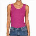 thumbnail image 1 of UOCUFY Womens Cotton Ribbed Tank Tops Scoop Neck Basic Backless Sleeveless Slim Fit Casual Summer Cami Shirts 2026 (Hot Pink, XL), 1 of 7