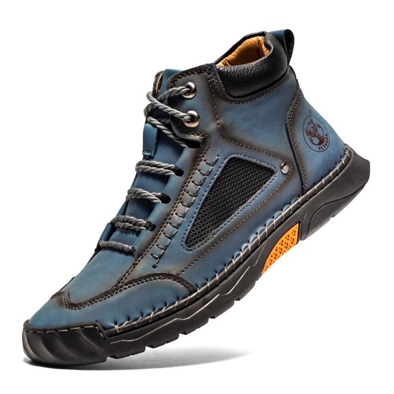 UOFEIY Men's Casual Leather Fashion Sneakers Ankle Chukka Boots Handmade Driving Shoes
