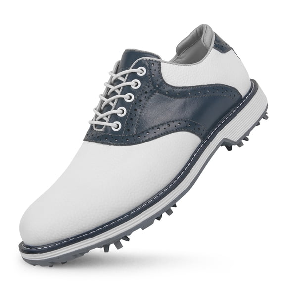 UOFEIY Men's Golf Shoes Professional Spikeless Male Business Brock Oxford Shoes