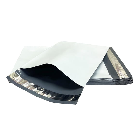 UOFFICE 100 Poly Mailers Bags 7.5x10.5" - #1 Pouches Envelopes White Self-Sealing