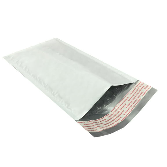 UOFFICE 100 White Poly Bubble Mailer Bags 4x8" - #000 Envelopes Self-Sealing