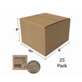 thumbnail image 1 of UOFFICE StarBoxes Corrugated Shipping Boxes, Single Wall, Standard, 10 x 8 x 6 in, 25 Count, 1 Pack, 1 of 5