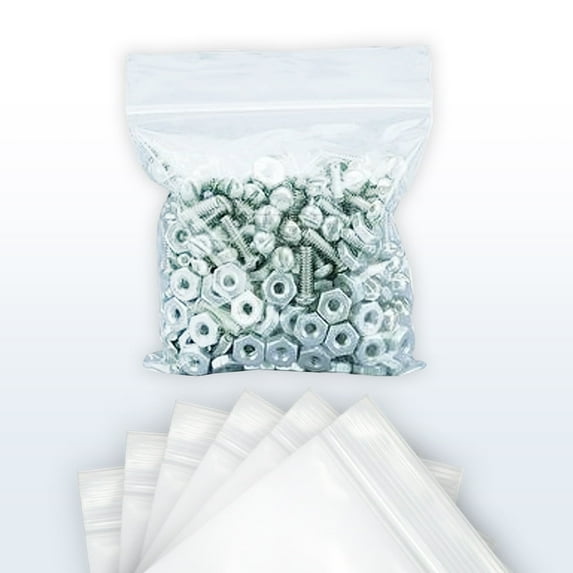 UOFFICE 500 Reclosable Clear Poly Bags 13"x18", 4 Mil Resealable Bags