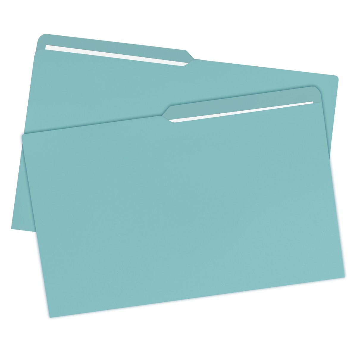 UOFFICE Blue Legal File Folder with 1/2 Cut Tab 25 Pack